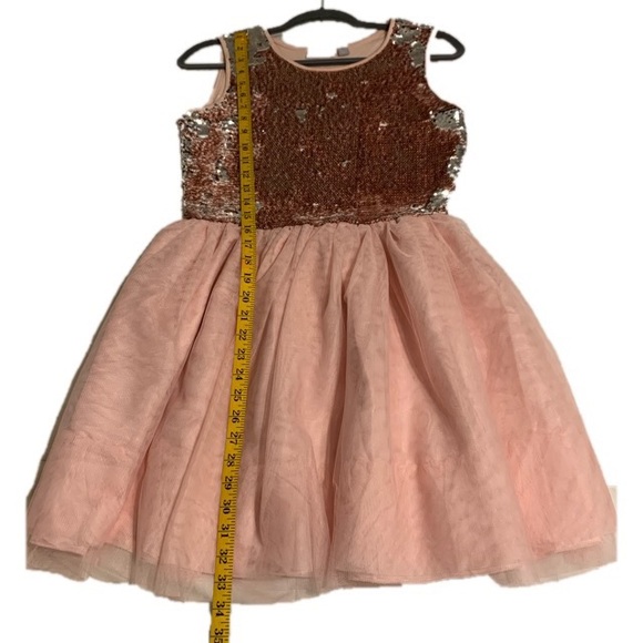 Children’s Place Pink Flip Sequin Dress Girl sz 16 - Picture 4 of 5